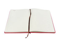 Girls Leather Notebooks With Company Logo Elastic Ribbon Soft Tough Embossing